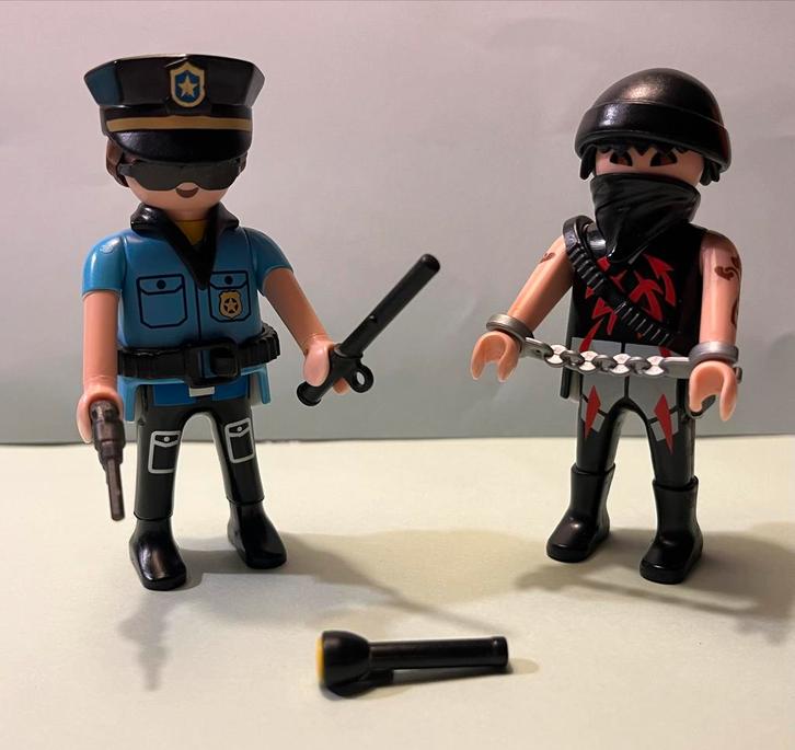 Playmobil 5186 Duopack - Politie en Boef, Kinderen en Baby's, Speelgoed | Playmobil, Gebruikt, Complete set, Ophalen of Verzenden