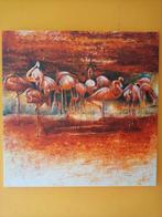 Canvas Flamingo's, Ophalen, Gebruikt, 50 tot 75 cm, Schilderij