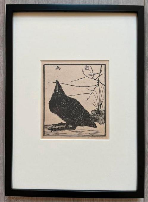 Jan Mankes 1889-1920 / Origin.Heliogravure Kleine Kraai 1923, Antiek en Kunst, Kunst | Etsen en Gravures, Ophalen of Verzenden