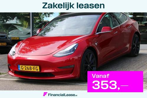Tesla Model 3 Long Range AWD 75 kWh, Auto's, Tesla, Bedrijf, Lease, Financial lease, Model 3, ABS, Airbags, Airconditioning, Bluetooth