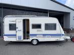 Hobby De luxe Easy 450 UF Bed 208cm + Rondzit 4 Pers 1200KG, Caravans en Kamperen, Caravans, Schokbreker, Hobby, Bedrijf, Treinzit