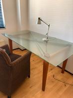 Grote tafel met glasplaat, Ophalen, 200 cm of meer, 50 tot 100 cm, Zo goed als nieuw