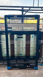 (176) Nieuw aluminium zwart vast raamkozijn, Raamkozijn, 150 tot 225 cm, Ophalen, 75 tot 150 cm