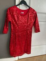 Rode pailletten jurk / tuniek – maat S, Carnaval, Ophalen of Verzenden, Zo goed als nieuw, Kleding
