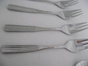10 Gero Zilmeta 505: 8 taartvork 2 theelepel 12 cm 1970 p st beschikbaar voor biedingen