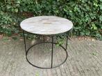 Salontafel rond - versteend hout, Ophalen, 50 tot 100 cm, Rond, 50 tot 100 cm