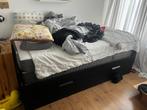 Uitschuifbaar bed, Ophalen, Gebruikt, Eenpersoons, Zwart
