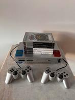 Playstation 2 bundle, Spelcomputers en Games, Phat, Met 2 controllers, Ophalen of Verzenden, Zilver