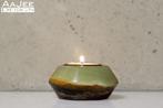 Vintage albast waxinehouder - Met goudkleurige inzet, Huis en Inrichting, Woonaccessoires | Kandelaars en Kaarsen, Overige materialen