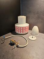 Vintage Hanglamp Jaren 60/70 Melkglas Rood Decor, Ophalen of Verzenden