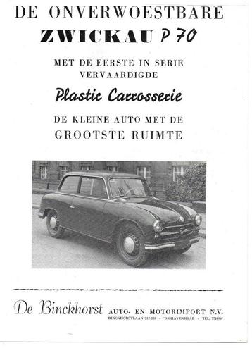 Zwickau P70 folder plastic carrosserie DDR (ZW70) beschikbaar voor biedingen