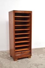 Vintage art deco archiefkast roldeurkast eiken jaren 30, Ophalen of Verzenden, Gebruikt