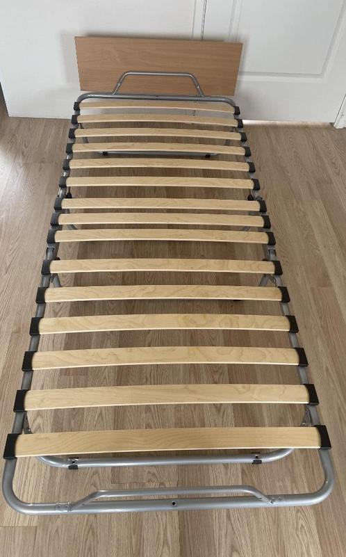 Inklapbaar logeerbed / vouwbed met matras – 190 x 80 cm, Huis en Inrichting, Slaapkamer | Bedden, Gebruikt, Eenpersoons, 80 cm