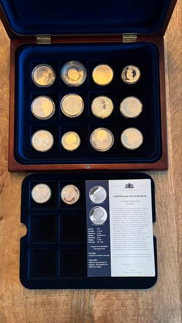 Set Nederlandse herdenkingsmunten 1970-1999 beschikbaar voor biedingen