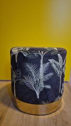 Beliani Poef WRILEY Fluweel, Huis en Inrichting, Minder dan 50 cm, Rond, Minder dan 50 cm, Ophalen of Verzenden