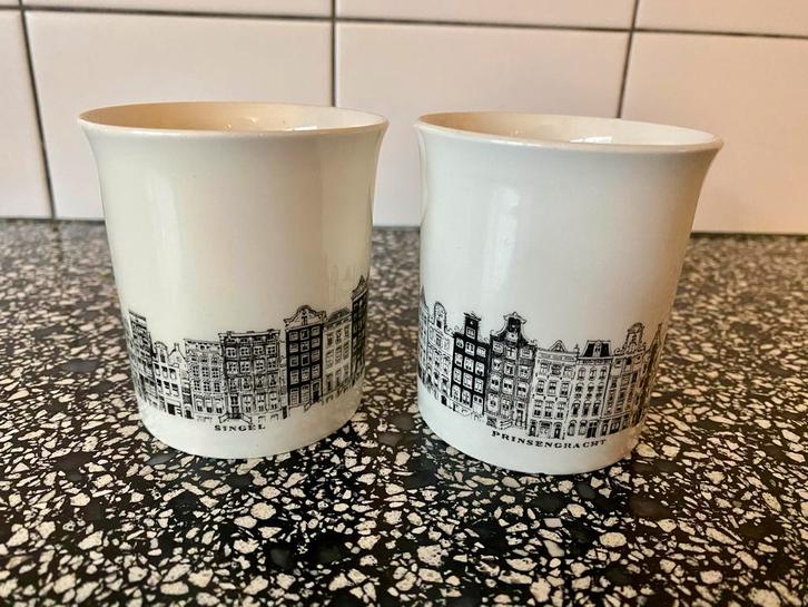 Villeroy & Boch 2 Amsterdam Bekers, Huis en Inrichting, Keuken | Servies, Zo goed als nieuw, Kop(pen) en/of Schotel(s), Overige stijlen