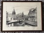 Tekening Oude Rijn door Woerden, Antiek en Kunst, Ophalen of Verzenden