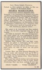 zr. Johanna Hermelink 1884 Denekamp + 1944 Amsterdam 59 jr, Verzamelen, Bidprentjes en Rouwkaarten, Verzenden