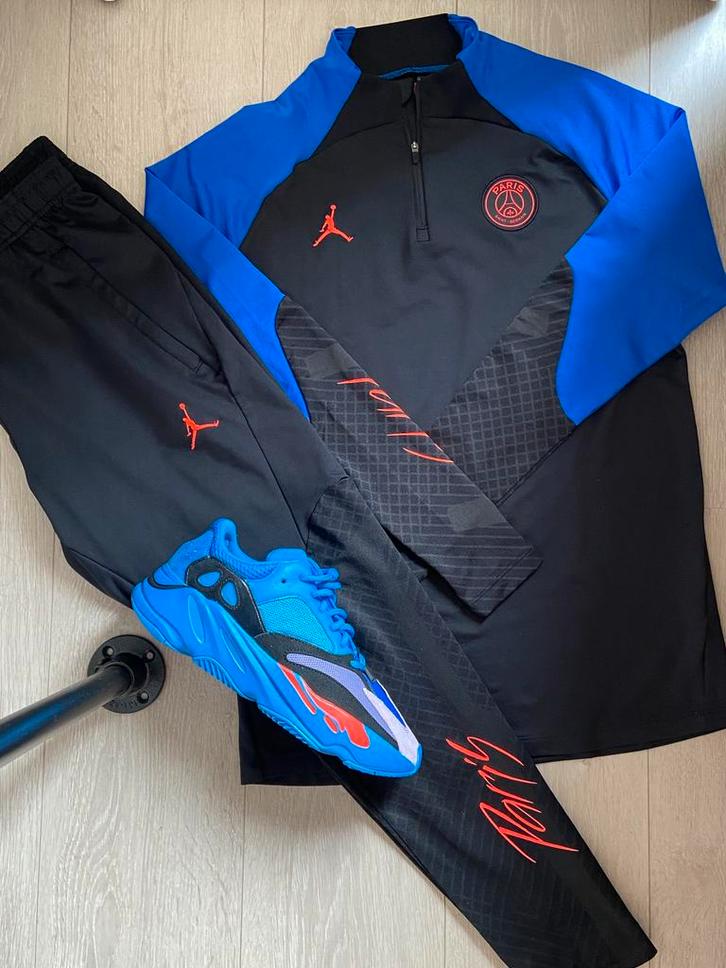 Nike Jordan x PSG trainingspak M, Kleding | Heren, Sportkleding, Zo goed als nieuw, Voetbal, Blauw, Ophalen of Verzenden
