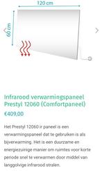 Verwarmingspaneel voor 18 m2 zuinig verwarmen, 30 tot 80 cm, Overige typen, Ophalen of Verzenden, Zo goed als nieuw