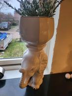 Olifant plantenstandaard, Ophalen of Verzenden, Gebruikt, Overige materialen, Dierenbeeld