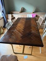 Dutchbone visgraat eettafel, Huis en Inrichting, Tafels | Eettafels, Ophalen, Gebruikt, 50 tot 100 cm, Vijf personen of meer