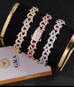 Rope cuban armband silver x moissanite, Ophalen of Verzenden, Nieuw, Zilver