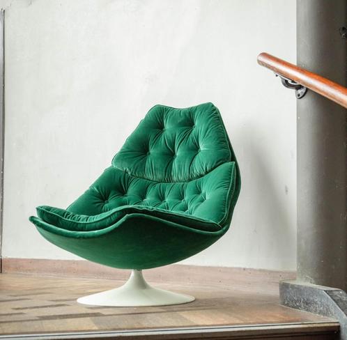 Artifort F588, Huis en Inrichting, Fauteuils, Zo goed als nieuw, Kunststof, Stof, 75 tot 100 cm, 75 tot 100 cm, Ophalen of Verzenden