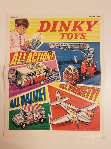 Dinky Toys uitvouwblad 1968 in nieuwstaat. beschikbaar voor biedingen