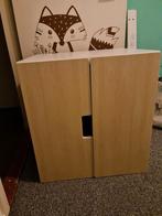 IKEA stuva kast wit met eiken deurtjes, Kinderen en Baby's, Kinderkamer | Commodes en Kasten, 50 tot 70 cm, Kast, Minder dan 90 cm