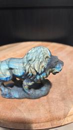 Zeldzame labradoriet carving leeuw, Verzamelen, Mineralen en Fossielen, Ophalen of Verzenden