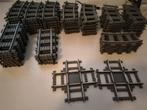 Lego trein 9 volt rails metalen strip 62 geb, 20 r, 2 kruis, Kinderen en Baby's, Speelgoed | Duplo en Lego, Ophalen of Verzenden
