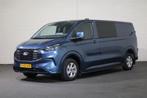 Ford Transit Custom 2.0 TDci L2 H1 DC Limited Automaat Airco, Auto's, Gebruikt, Euro 6, 4 cilinders, Blauw