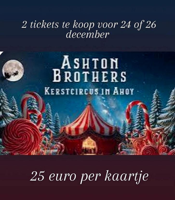 Tickets kerstcircus, Tickets en Kaartjes, Evenementen en Festivals, Twee personen