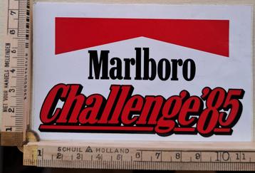 Vintage sticker Marlboro Challenge 85 logo merk autosticker  beschikbaar voor biedingen
