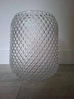 grote glazen vaas met reliëf (503), Overige kleuren, Ophalen of Verzenden, Minder dan 50 cm, Glas