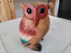 vintage handgemaakte houten uil, Antiek en Kunst, Ophalen of Verzenden