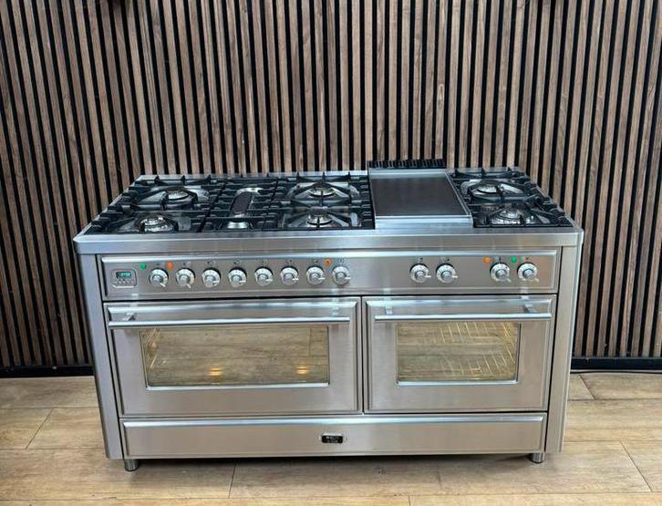 Luxe Boretti Majestic Fornuis + afzuigkap (Gratis bezorgen), Witgoed en Apparatuur, Fornuizen, Zo goed als nieuw, Vrijstaand, Gas