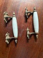 Antiek Deurbeslag Brons/Porselein, Ophalen of Verzenden, Brons