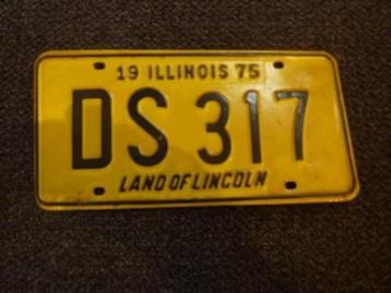 Kentekenplaat licenseplate Illinois 1975 Yellow 2 USA beschikbaar voor biedingen