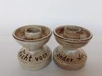 Stel Kandelaars Keramiek Potterij J v Bergen Waalre Vintage, Antiek en Kunst, Ophalen of Verzenden
