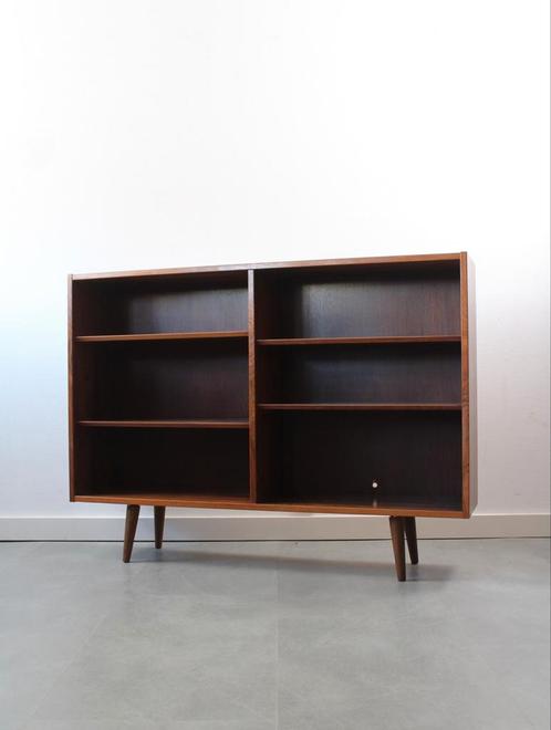 Vintage Deense boekenkast in palissander door Poul Hundevad, Huis en Inrichting, Kasten | Boekenkasten, Zo goed als nieuw, 50 tot 100 cm