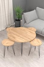 Bijzettafel -4 +1 Salontafel - Salontafels rond-, Ophalen, Nieuw, 50 tot 100 cm, Minder dan 100 cm