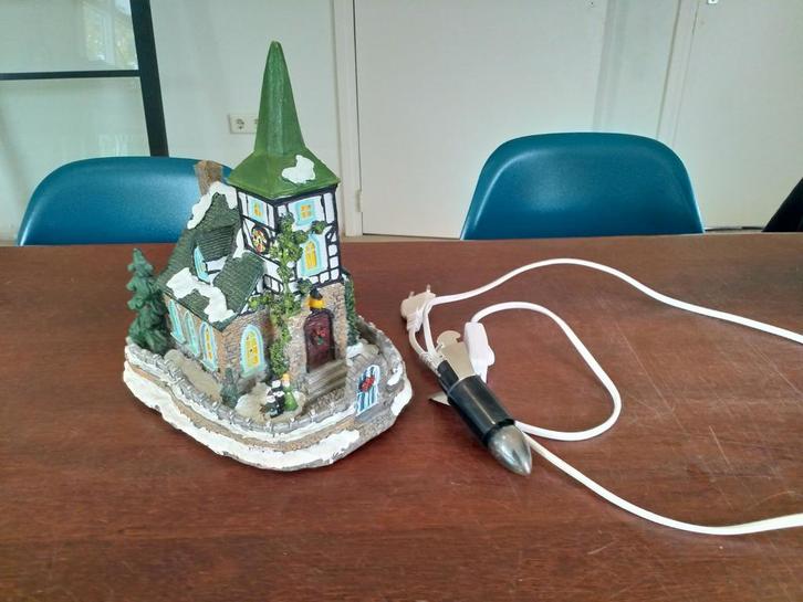 Kerst huisje, kerk gebouw, Diversen, Kerst, Zo goed als nieuw, Ophalen of Verzenden