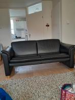 Zwart leren bank, Ophalen, Gebruikt, 150 tot 200 cm, Tweepersoons