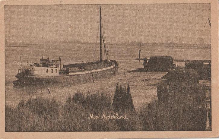 BOOT SCHIP MOOI NEDERLAND JAREN 40 MOOIE OUDE KAART KJ363, Verzamelen, Ansichtkaarten | Themakaarten, Ongelopen, 1920 tot 1940