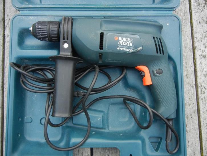 Black & Decker boormachine, Doe-het-zelf en Verbouw, Gereedschap | Boormachines, Gebruikt, Boormachine, 600 watt of meer, Verzenden