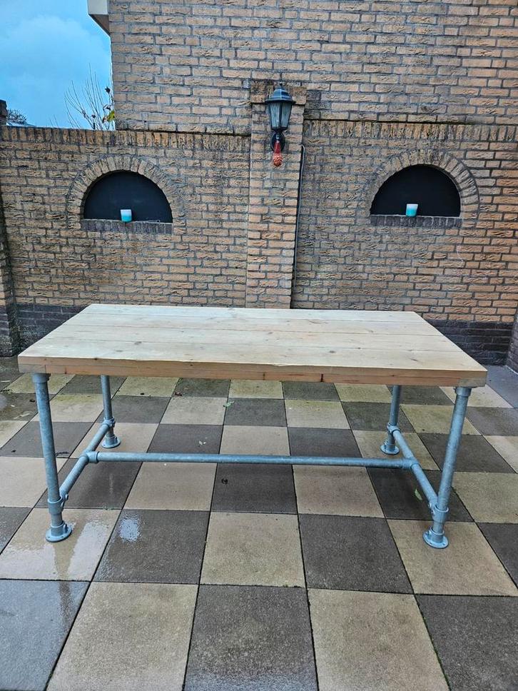 Steigerhouten bureau / tafel, Huis en Inrichting, Tafels | Eettafels, Gebruikt, 50 tot 100 cm, 150 tot 200 cm, Vijf personen of meer