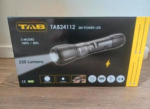 Tab24112 Accu Staaflamp 3W Power-LED – nieuw!, Caravans en Kamperen, Zaklampen, Nieuw, Accu, Ophalen of Verzenden