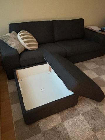 Kivik 3 zitsbank met voetenbank/poef, Antaraciet van IKEA - afbeelding 3